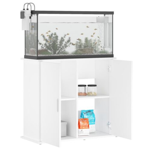 Aquarium Stand White 81x36x73cm Engineered Wood - Image 3
