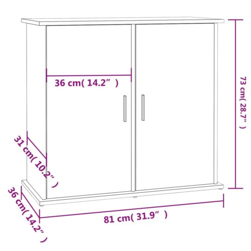 Aquarium Stand White 81x36x73cm Engineered Wood - Image 11