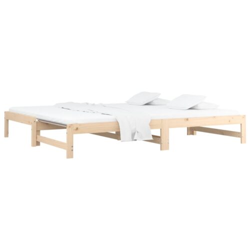 Pull-out Day Bed 2x(90x190)cm Solid Wood Pine - Image 3