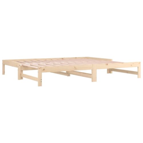Pull-out Day Bed 2x(90x190)cm Solid Wood Pine - Image 8
