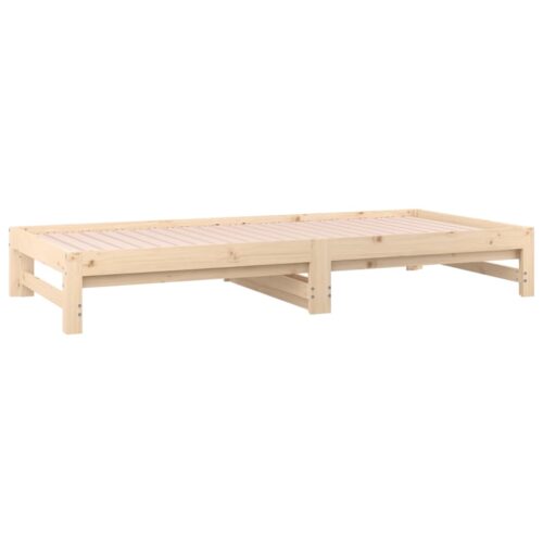 Pull-out Day Bed 2x(90x190)cm Solid Wood Pine - Image 9