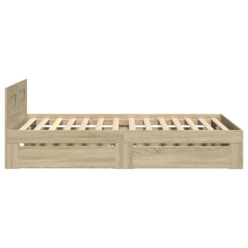 Bed Frame with Headboard Sonoma Oak 90x190cm - Image 6
