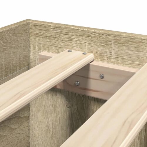Bed Frame with Headboard Sonoma Oak 90x190cm - Image 9