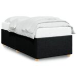 Bed Frame Black 90x190cm Fabric