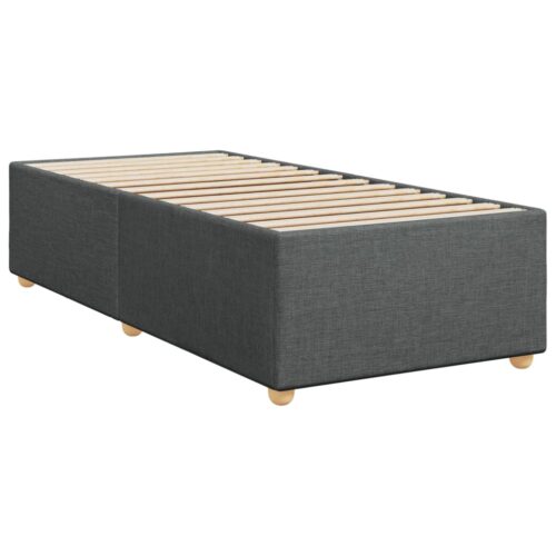 Bed Frame Dark Grey 90x190cm Fabric
