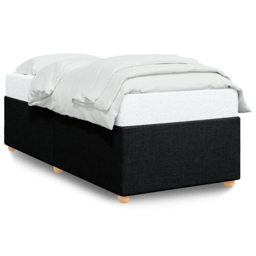 Bed Frame Black 90x190cm Fabric - Image 2