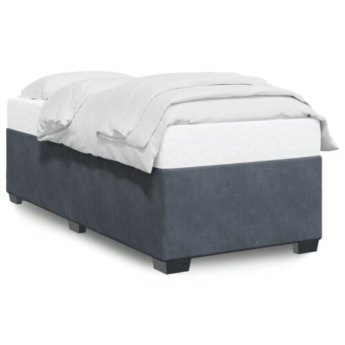Bed Frame Dark Grey 90x190cm Velvet - Image 2