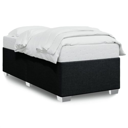 Bed Frame Black 90x190cm Fabric - Image 2