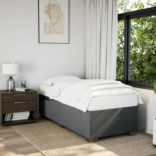 Bed Frame Dark Grey 90x190cm Fabric - Image 10