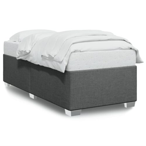 Bed Frame Dark Grey 90x190cm Fabric - Image 3
