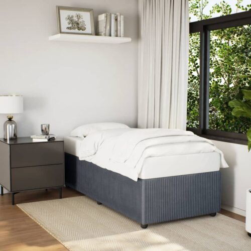 Bed Frame Dark Grey 90x190cm Velvet - Image 10