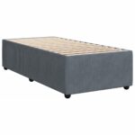 Bed Frame Dark Grey 90x190cm Velvet