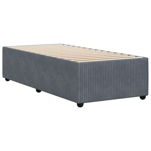 Bed Frame Dark Grey 90x190cm Velvet - Image 6