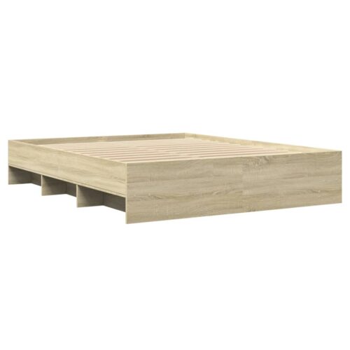 Bed Frame Sonoma Oak 150x200cm Engineered Wood - Image 4