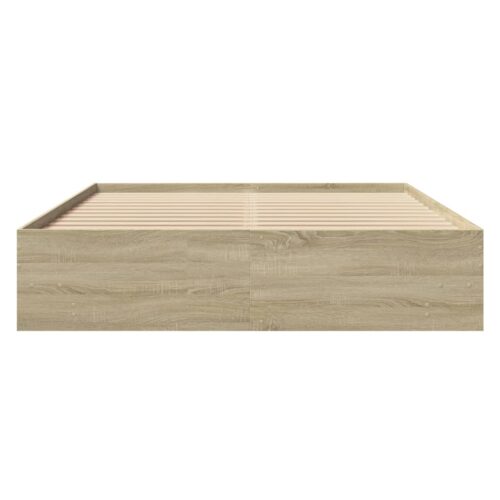 Bed Frame Sonoma Oak 150x200cm Engineered Wood - Image 5