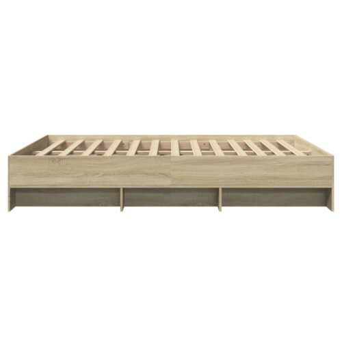 Bed Frame Sonoma Oak 150x200cm Engineered Wood - Image 6