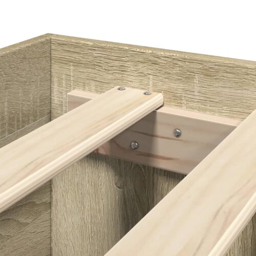 Bed Frame Sonoma Oak 150x200cm Engineered Wood - Image 8