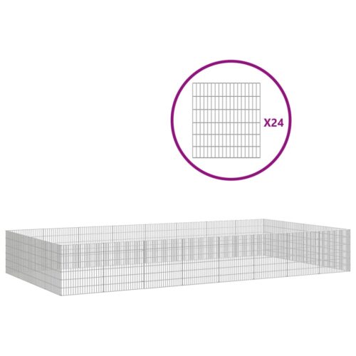 Free Range Animal Enclosure 24-Panel 54x60cm Galvanised Iron - Image 2