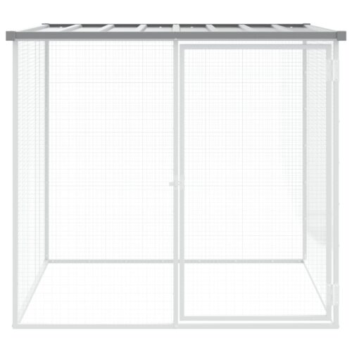 Chicken Cage with Roof Light Grey 103x98x90cm Galvanised Steel - Image 3