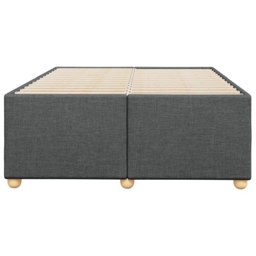 Bed Frame Dark Grey Double Fabric - Image 4