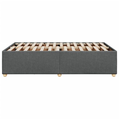 Bed Frame Dark Grey Double Fabric - Image 5