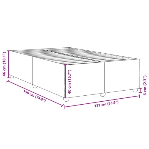 Bed Frame Dark Grey Double Fabric - Image 9