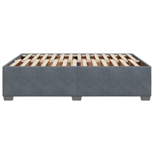Bed Frame Dark Grey Double Velvet - Image 5