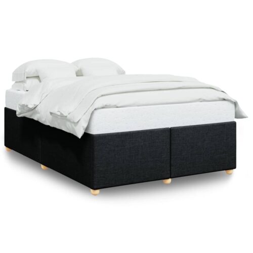 Bed Frame Black Queen Fabric