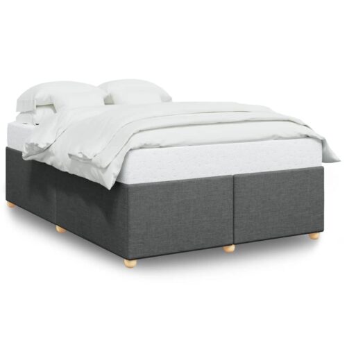 Bed Frame Dark Grey Queen Fabric