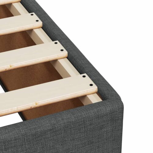 Bed Frame Dark Grey Queen Fabric - Image 7