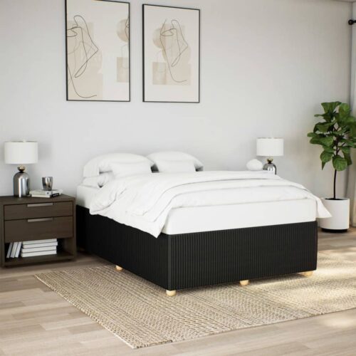 Bed Frame Black Double Fabric - Image 3