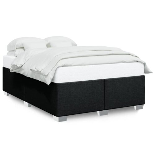 Bed Frame Black Queen Fabric