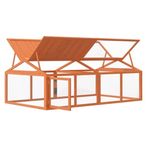 Run Box Brown 200x112.5x74cm Solid Pine Wood - Image 4