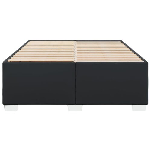 Bed Frame Black Queen Faux Leather - Image 4