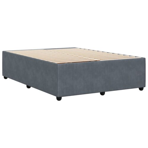 Bed Frame Dark Grey Queen Velvet - Image 6