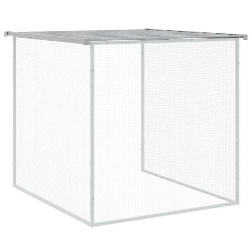 Chicken Cage with Roof Light Grey 403x98x90cm Galvanised Steel - Image 9