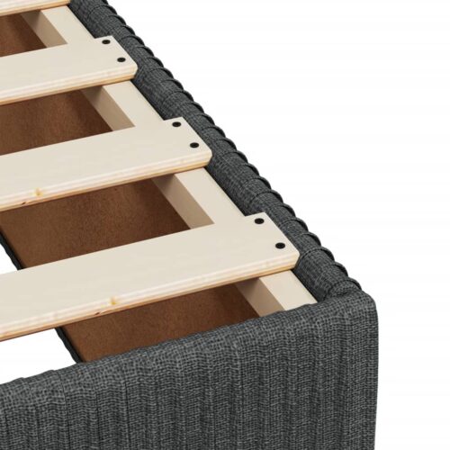 Bed Frame Dark Grey Queen Fabric - Image 7