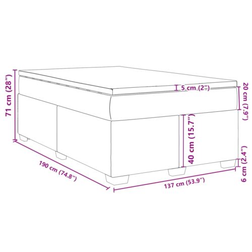 Box Spring Bed with Mattress Dark Grey Double Velvet - Image 12
