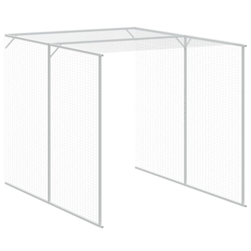 Chicken Cage with Run Anthracite 165x659x181cm Galvanised Steel - Image 7
