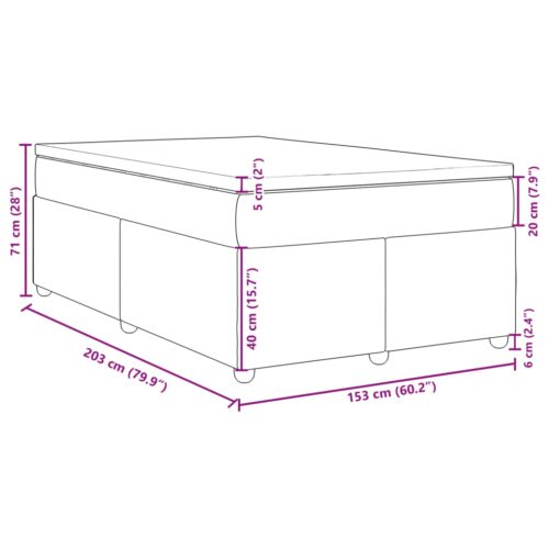 Box Spring Bed with Mattress Light Grey Queen Fabric - Image 12