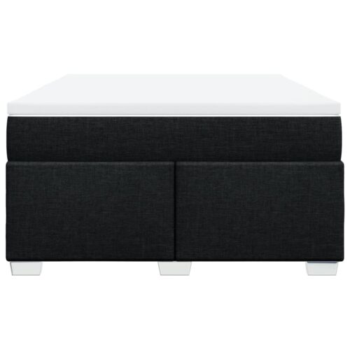 Box Spring Bed with Mattress Dark Grey Queen Fabric - Image 4