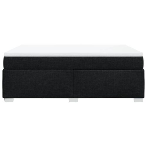 Box Spring Bed with Mattress Dark Grey Queen Fabric - Image 8