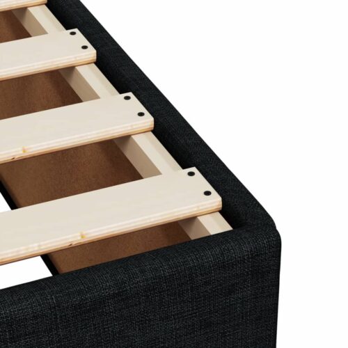 Box Spring Bed with Mattress Dark Grey Queen Fabric - Image 10