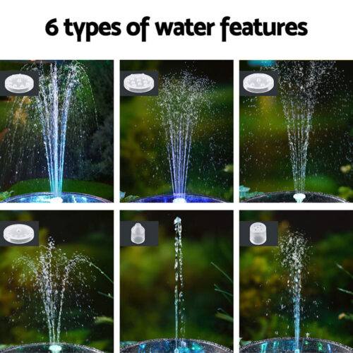Gardeon Floating Solar Pond Water Fountain Pump Outdoor Fountains LED Light - Image 6