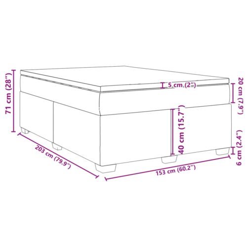 Box Spring Bed with Mattress Light Grey Queen Fabric - Image 12