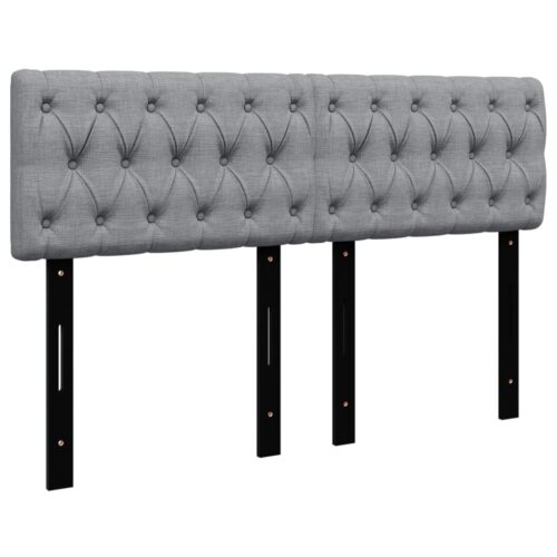 Box Spring Bed with Mattress Dark Grey Queen Fabric - Image 5