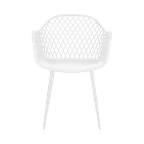 Gardeon 4PC Outdoor Dining Chairs PP Lounge Chair Patio Furniture Garden White - Image 3