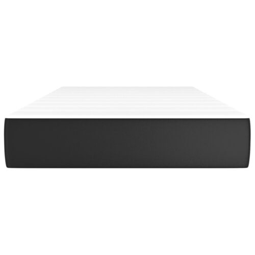 Pocket Spring Bed Mattress Black 90x190x20cm Faux Leather - Image 3