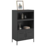 Highboard Black 68x39x113cm Steel