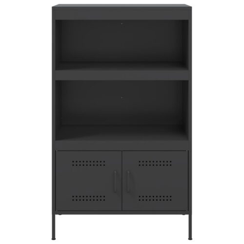 Highboard Black 68x39x113cm Steel - Image 6